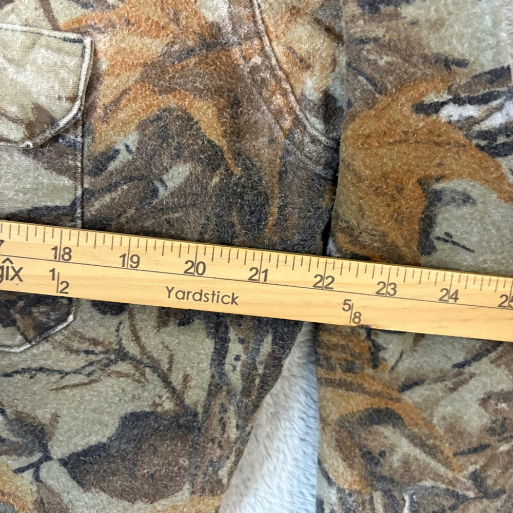 Rattlers Brand Shirt Mens Medium Realtree Camo Hunting Flannel Made in USA Brown - Picture 5 of 8